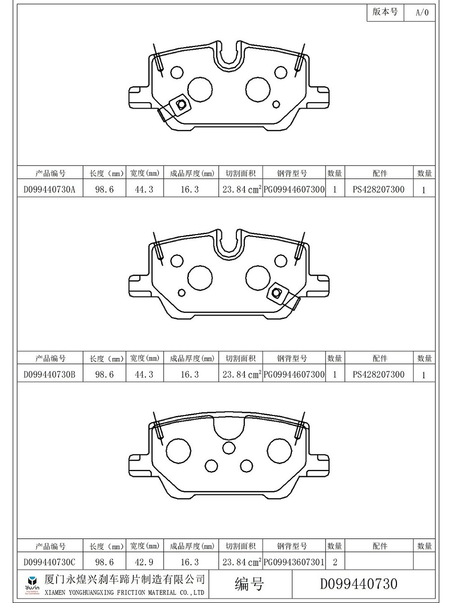 What are the main types of brake pads?