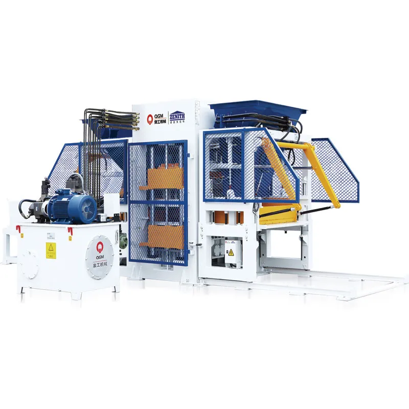 How does a concrete block machine work?